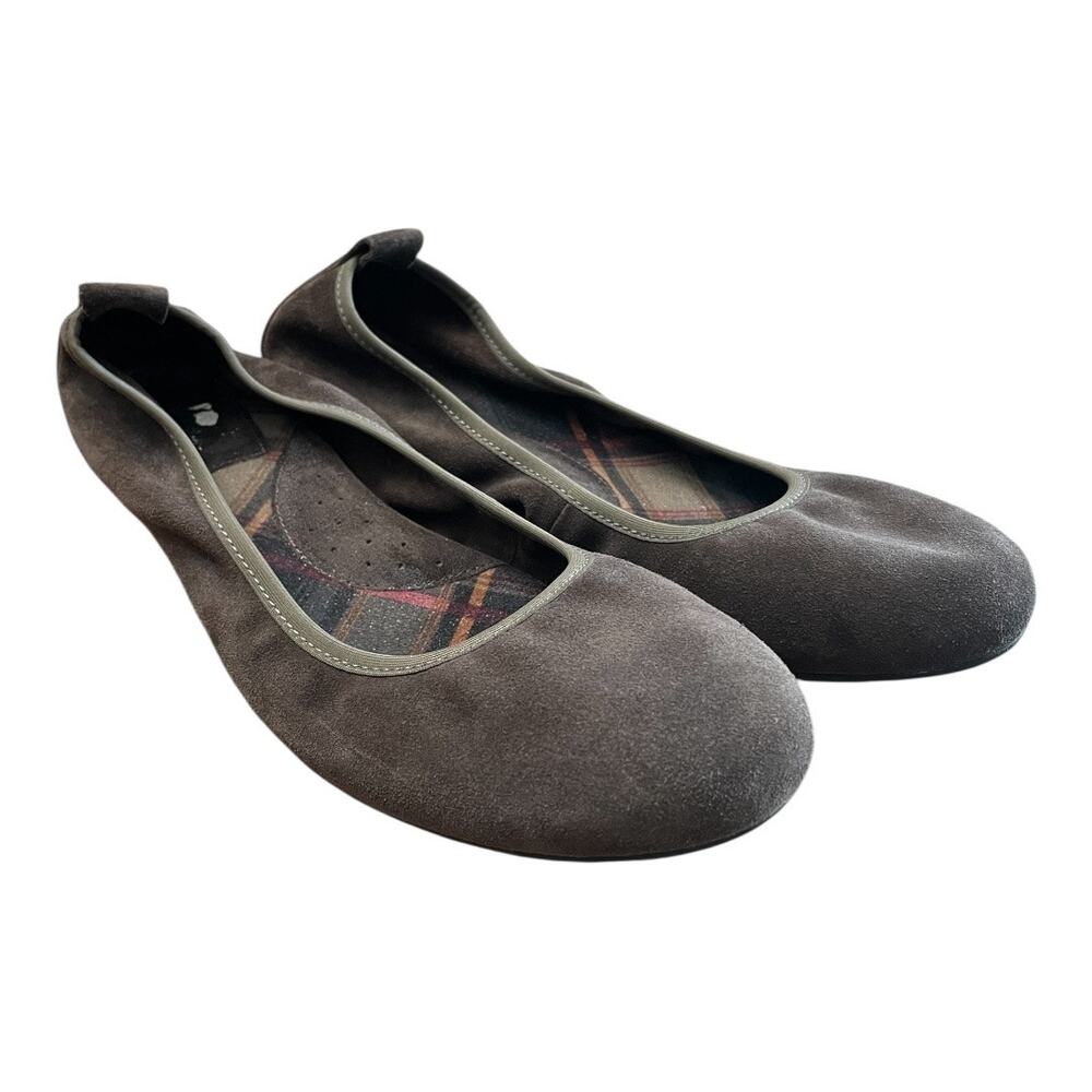 Born Brown Suede Slip On Flats Size 10 Womens